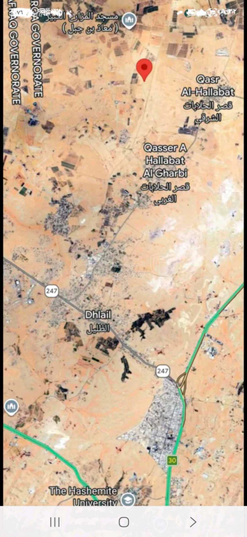 أرض في للبيع ارض الزرقاء مزرعه قصر الحلابات 135 دنم 162 ا - 162,000 دأ - صورة 1
