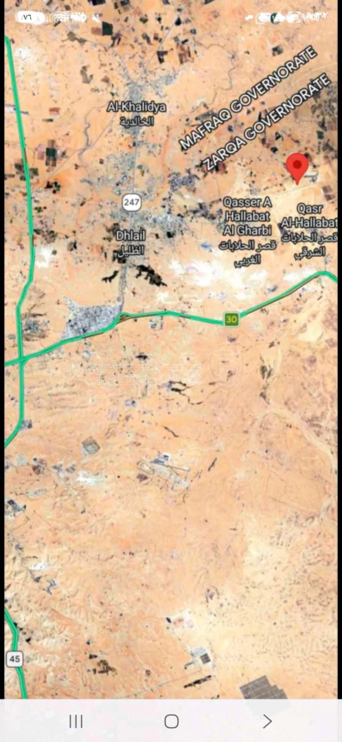 أرض في للبيع ارض الزرقاء مزرعه قصر الحلابات 135 دنم 162 ا - 162,000 دأ - صورة 1