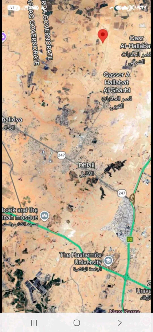 أرض في للبيع ارض الزرقاء مزرعه قصر الحلابات 135 دنم 162 ا - 162,000 دأ - صورة 1