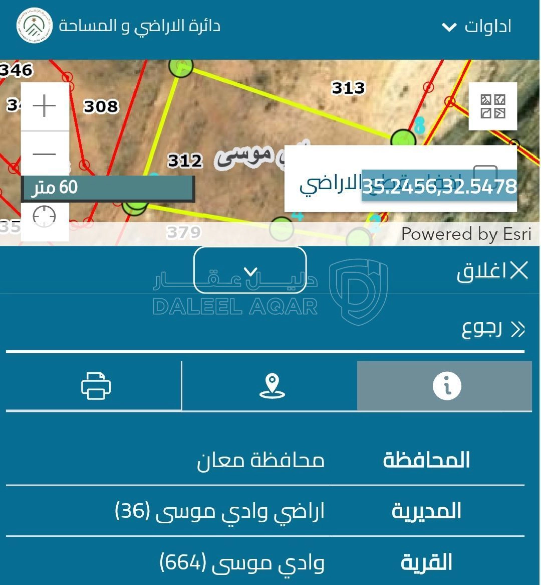أرض في معان.. وادي موسى... ١٠ دونم مقسمه على أربع قواشين  - 175,000 دأ - صورة 1
