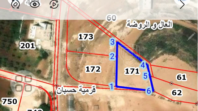 أرض - حسبان... بالقرب من بلدية حسبان الجديدة...  - 114000 دأ