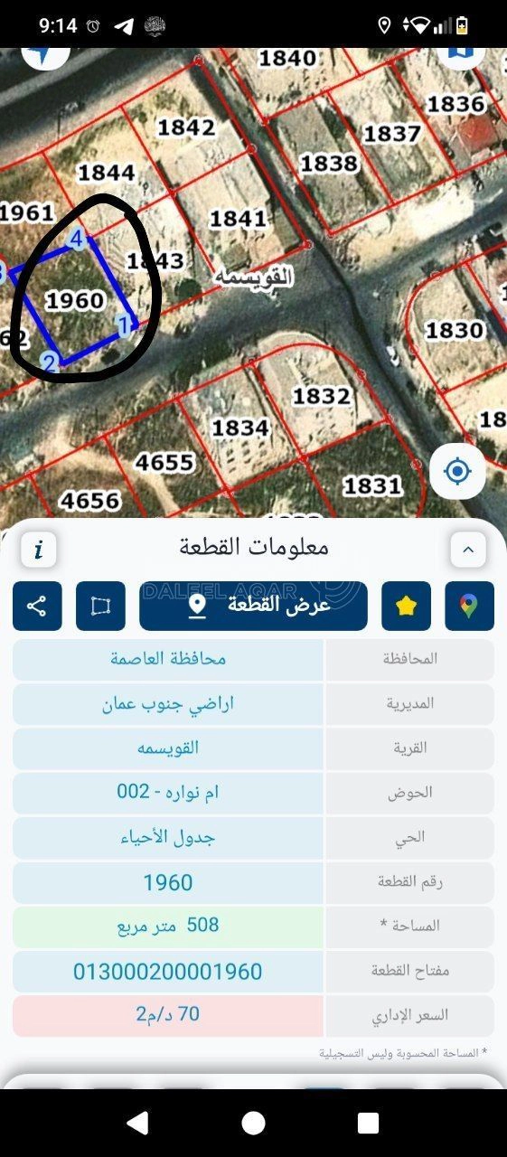 أرض في ارض على شارع حيوي بسعر مغري - 50,000 دأ - صورة 1