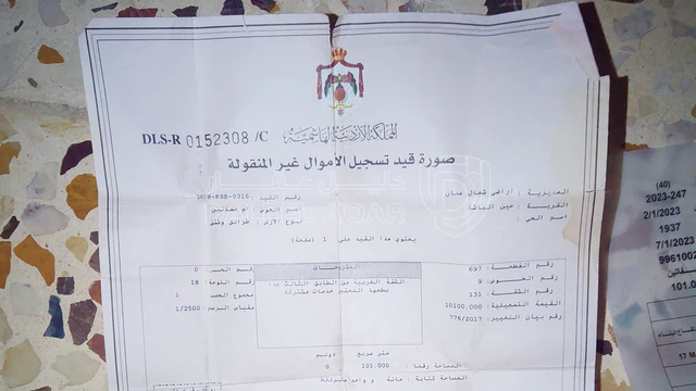 شقة - عين الباشا شارع السلط قرب اسواق خشرم - 23000 دأ