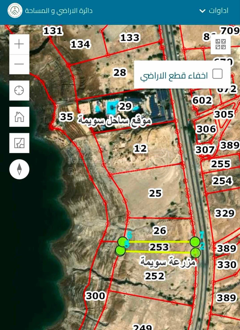 أرض في البحر الميت سويمة  - 5,000,000 دأ - صورة 1