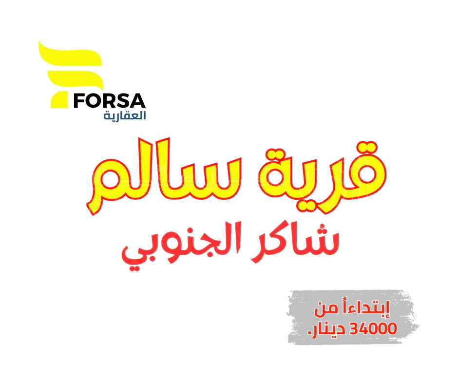 أرض في قرية سالم/ شاكر الجنوبي - 40,000 دأ - صورة 1