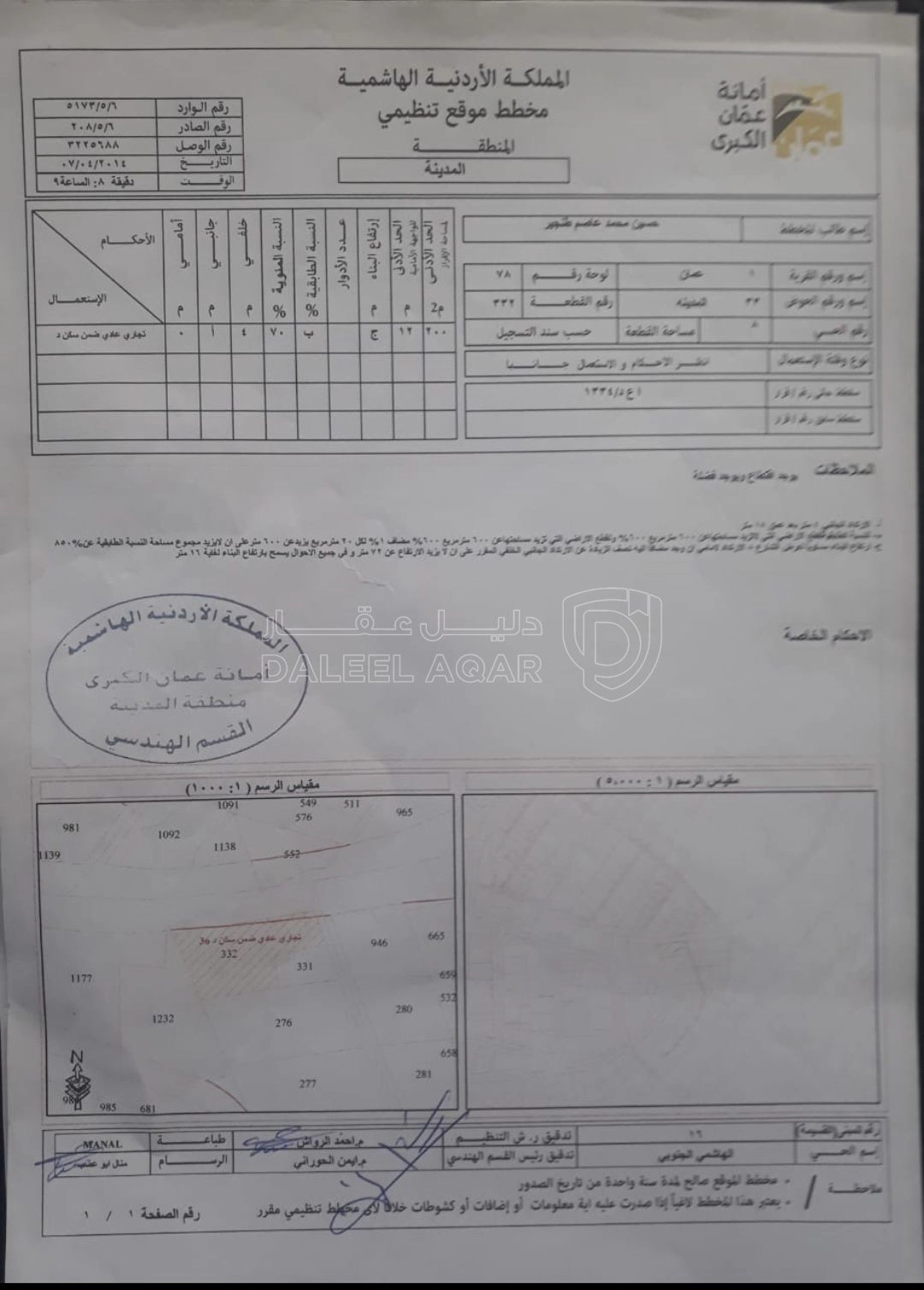 أرض في الهاشمي الجنوبي  - 100,000 دأ - صورة 1