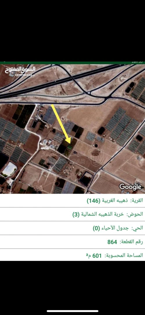أرض في ارض للبيع ذهيبة غوبي جواد العربي ٦٠١ م  - 37,000 دأ - صورة 1
