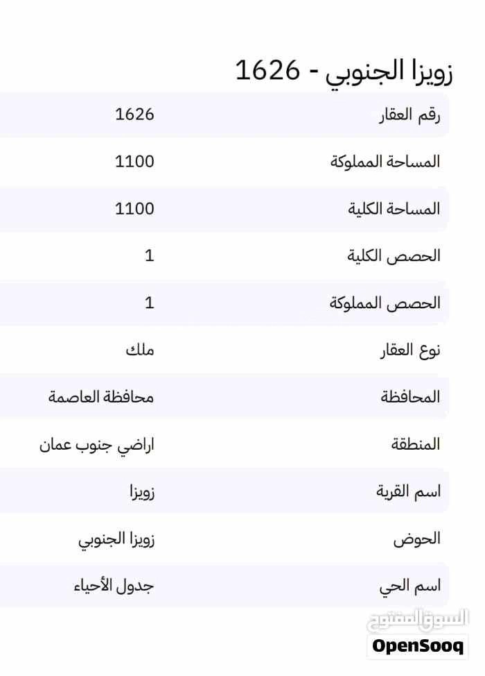 أرض في جنوب عمان زويزا  - 30,000 دأ - صورة 1