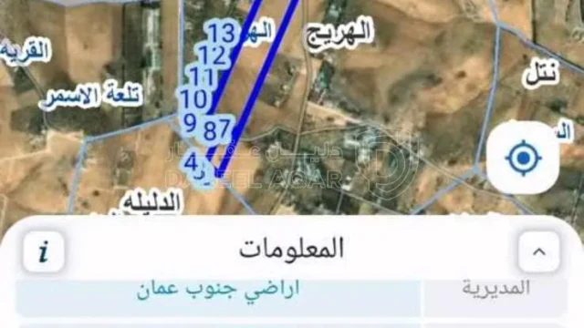 أرض - ارض للبيع ٢٧٠ دونم - 3240000 دأ