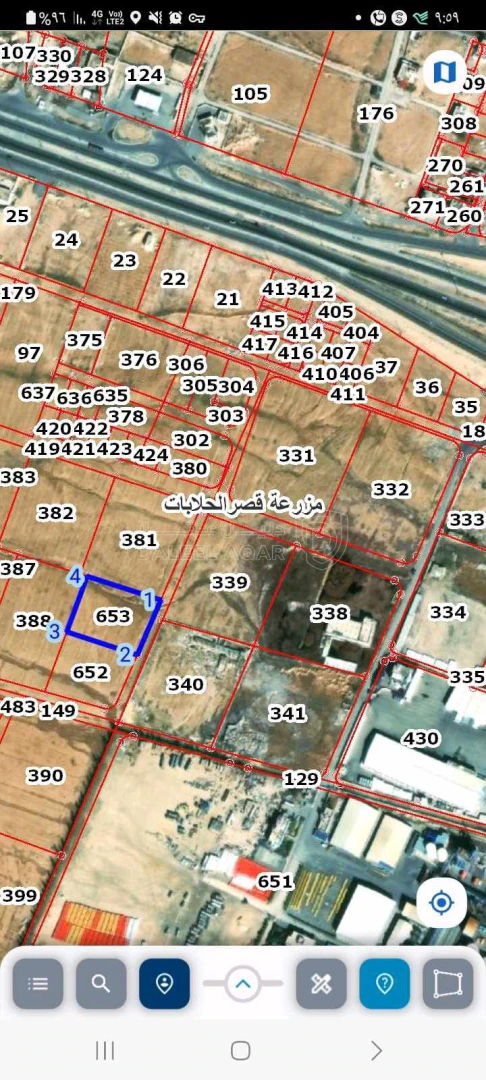 أرض في بجانب معصرت زيتوت  ومصنع الباحه كلوريد - 75,000 دأ - صورة 1