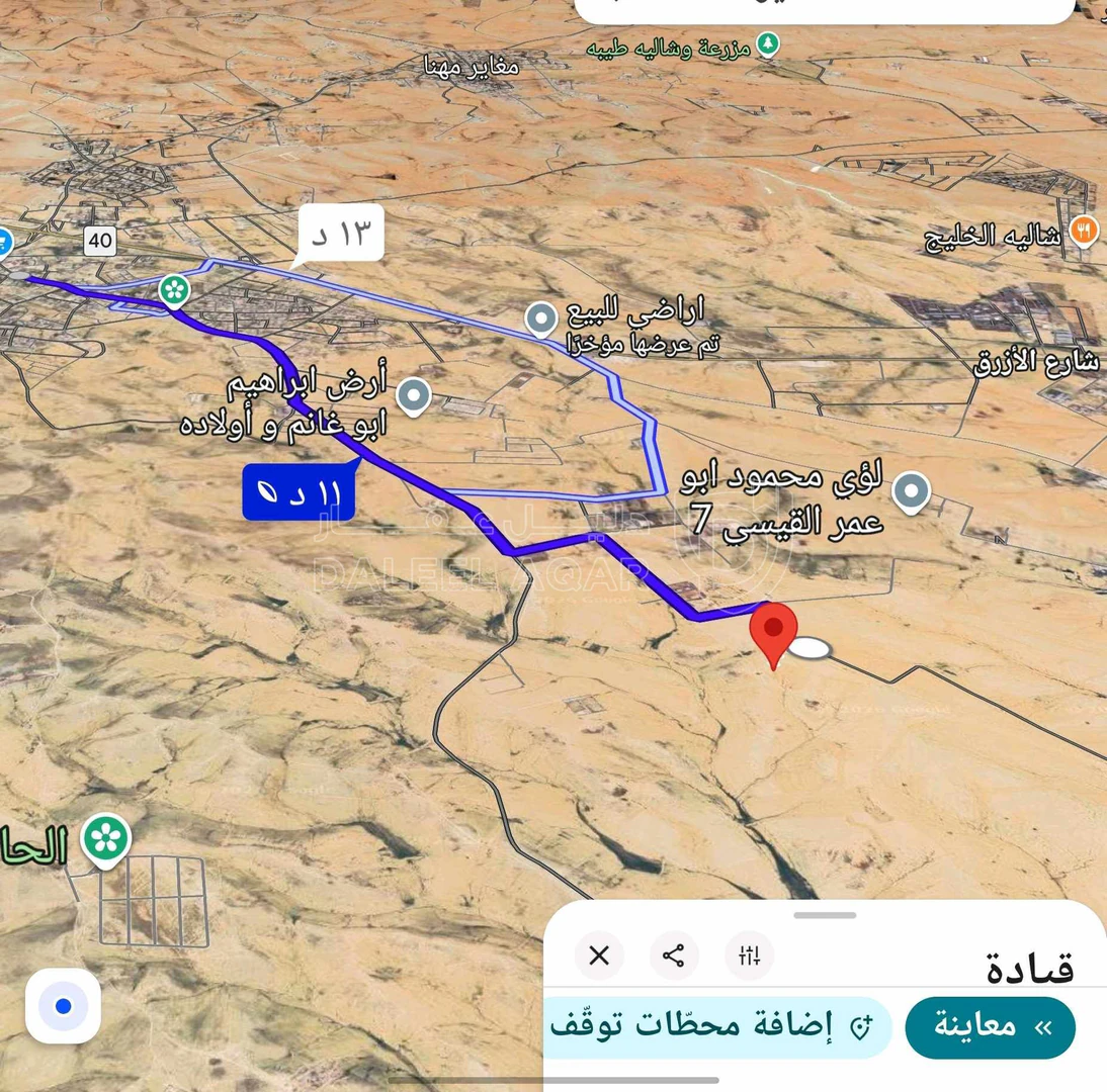 أرض في للبيع ارض 10 دونم في الموقر قرب مزرعه مقدادي  - 35,000 دأ - صورة 5