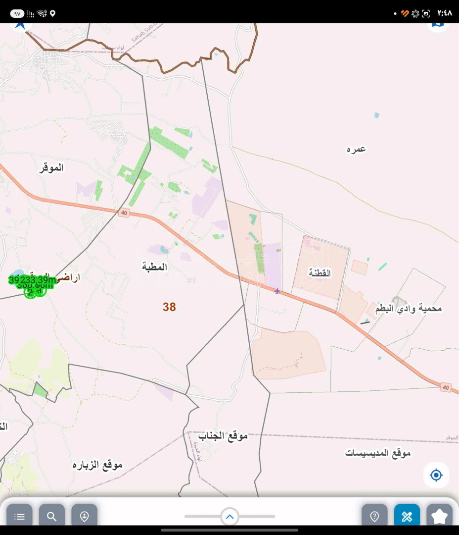 أرض في للبيع ارض 10 دونم في الموقر قرب مزرعه مقدادي  - 35,000 دأ - صورة 2