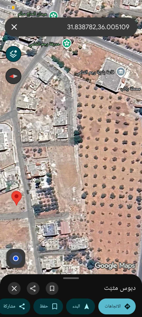 أرض في الرجم الشامي قريبة جدا  من شارع المئة ومن البلدية - 45,000 دأ - صورة 1