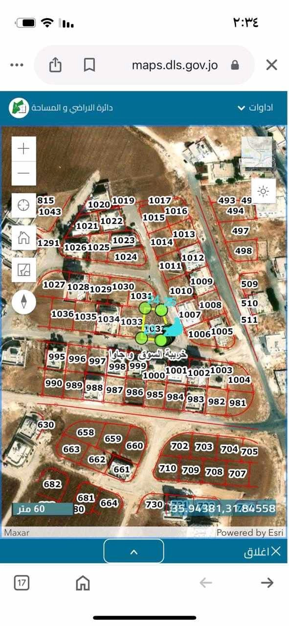 أرض في عمان. جاوا. قرب من شارع 60 ميت متر - 70,000 دأ - صورة 1