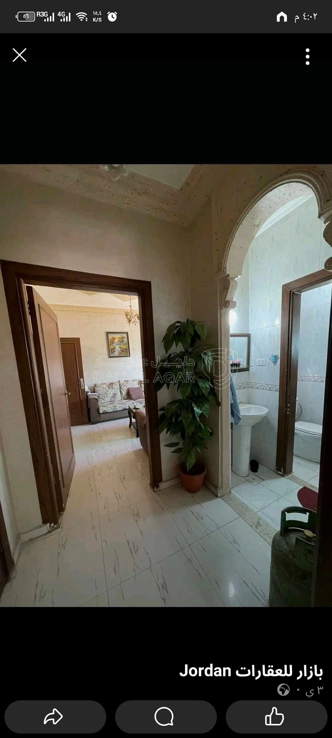 شقة في شقة للبيع عرجان طابق ٣ مع روف - 65,000 دأ - صورة 1