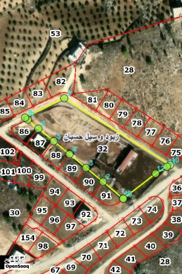 أرض في زيود سيل حسبان - 250,000 دأ - صورة 1