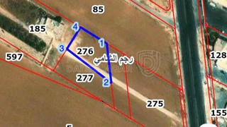 أرض - الموقر - رجم الشامي - شارع عمان التنموي  - 40000 دأ