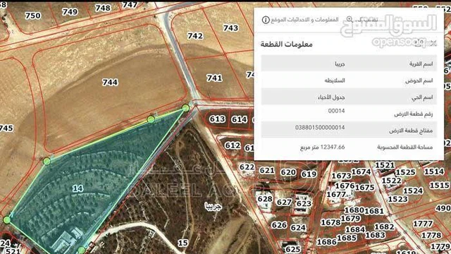 أرض في جريبا رصيفة - 350,000 دأ - صورة NaN