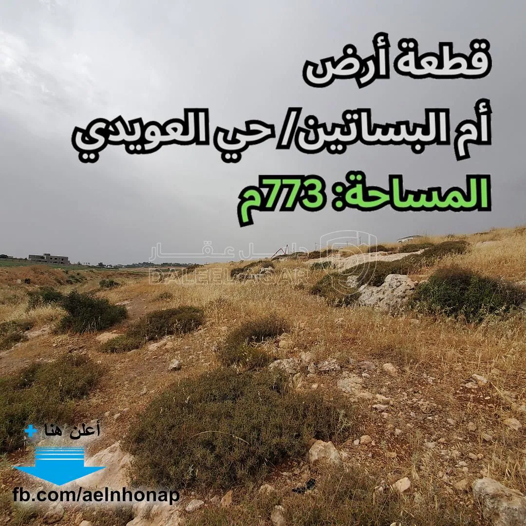 أرض في  حي العويدي - تبعد 650م عن مسجد عتبان بن مالك - 78,000 دأ - صورة 1