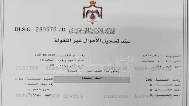 أرض في أرض تصنيف تجاري للبيع في منطقة ام البساتين  - 120,000 دأ - صورة NaN