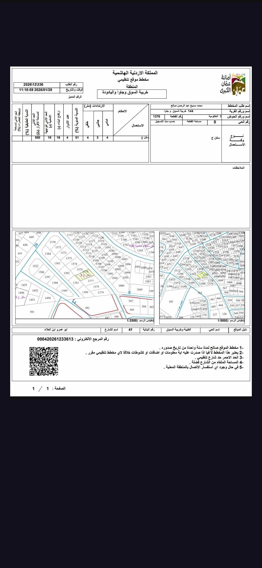 أرض في عمان - خريبة السوق - 100,000 دأ - صورة 1