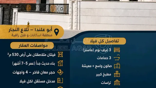 فيلا/منزل - عمان ابو علندا مقابل مسجد عبد الرحمن ابو حسان - 270000 دأ