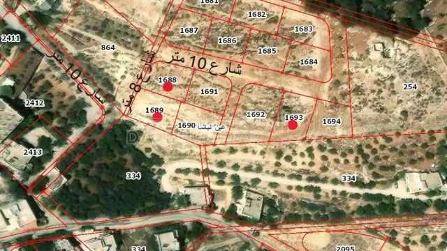 أرض - ارض مطله للبيع  - 23000 دأ