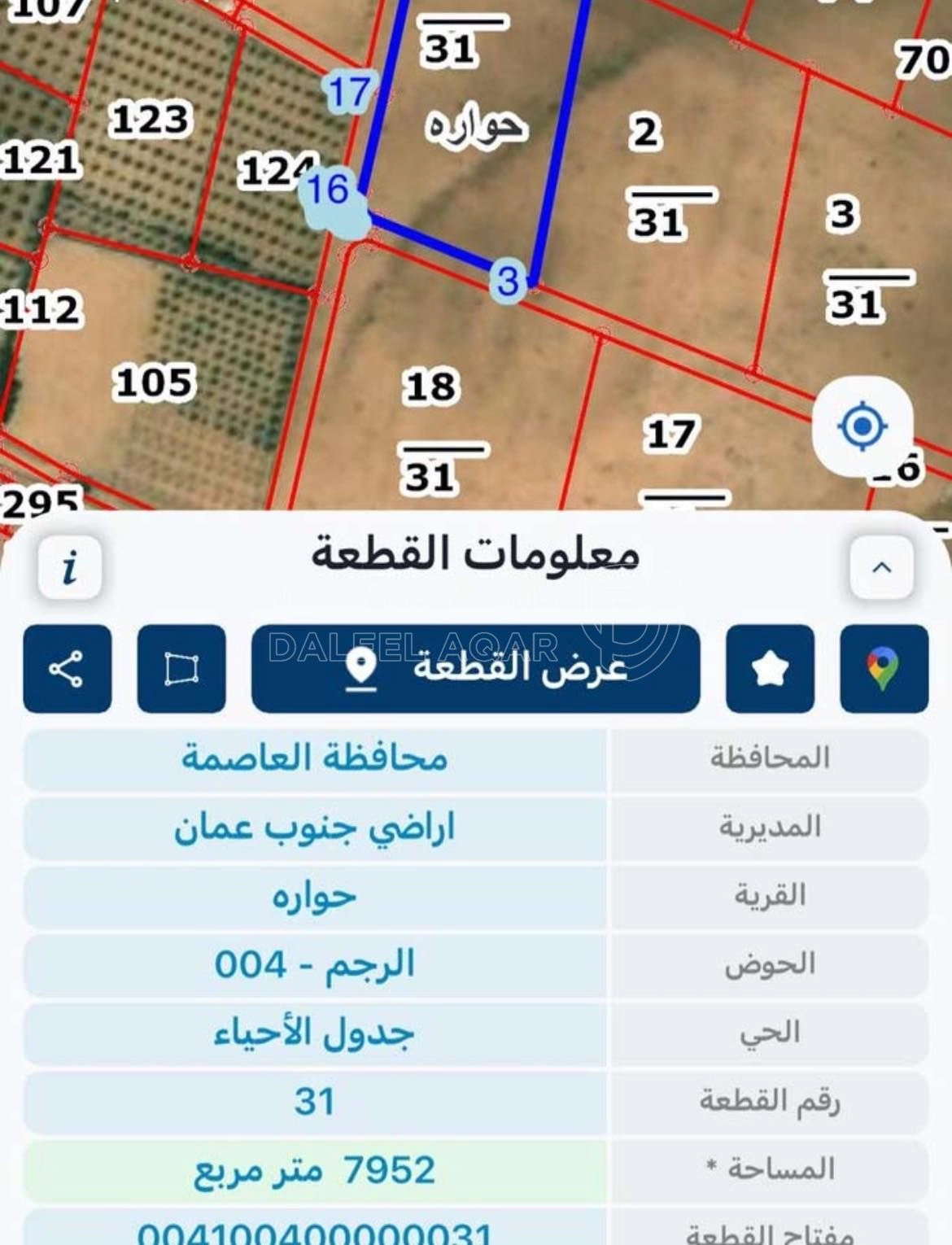 أرض في ٨ دنم من اراضي حواره حوض الرجم جنوب عمان  - 110,000 دأ - صورة 1
