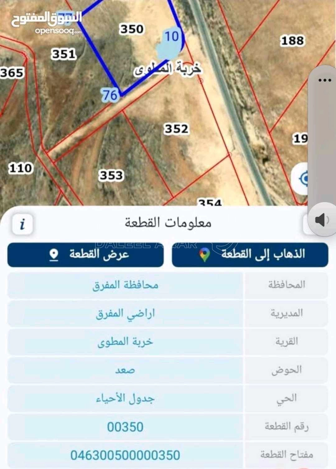 أرض في ارض للبيع في منطقة المفرق - 25,000 دأ - صورة 1