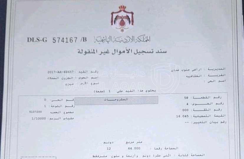 أرض في شارع عمان التنموي  - 20,000 دأ - صورة 1