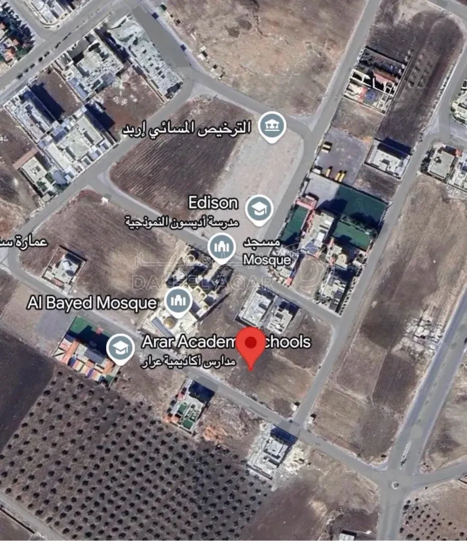 أرض في اربد ايدون بجانب مسجد البايض - 165,000 دأ - صورة 1