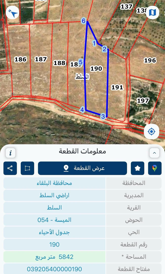 أرض في السلط الميسة خلف الترخيص - 310,000 دأ - صورة 1