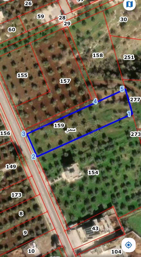 أرض في اربد-بني كنانة-سمرالكفارات-الشارع الرئيسي طريق سحم - 82,000 دأ - صورة 1
