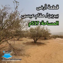 أرض - بيرين/ مقام عيسى - قرب طريق مقام عيسى أم رمانة - 35000 دأ