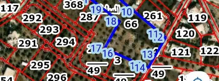 أرض في السلط. القسام الشرقي. واجهة شارع ٢٥ م - 83,000 دأ - صورة 1