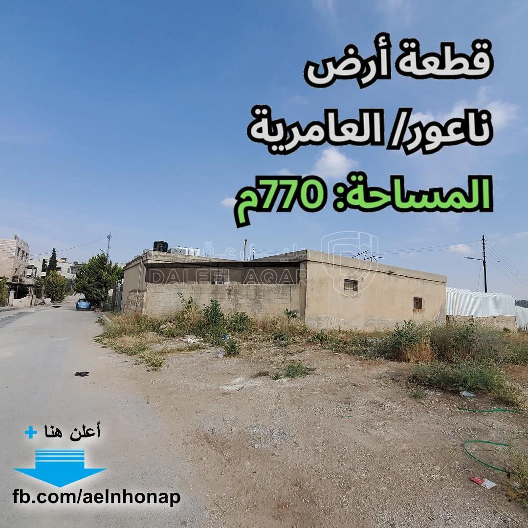 أرض في ناعور/ العامرية - قرب مسجد الريان - 120,000 دأ - صورة 1