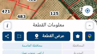 أرض في التل الاخضر حواره الجيزه جنوب عمان  - 170,000 دأ - صورة 1