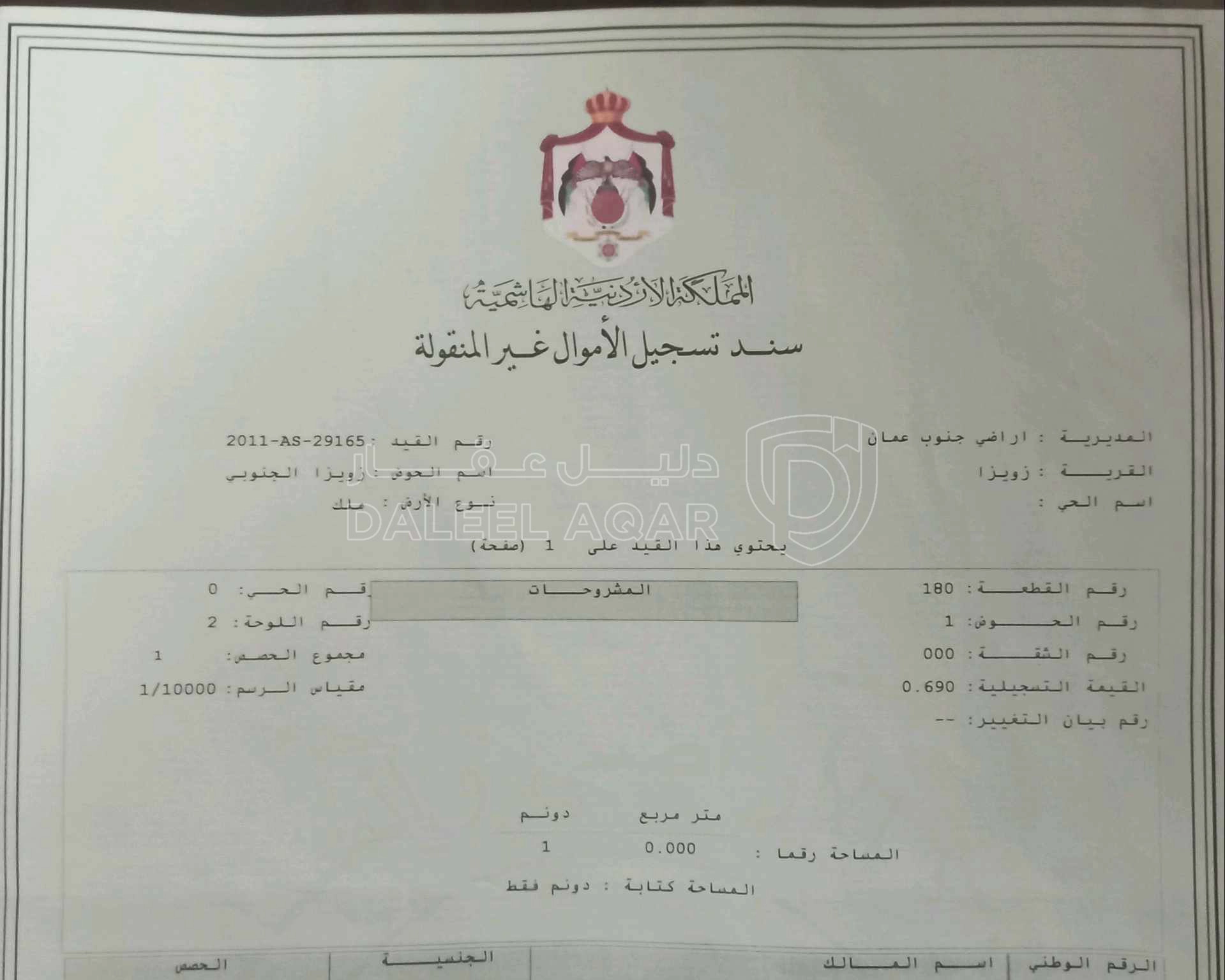 أرض في زويزا الجنوبي  - 25,000 دأ - صورة 1