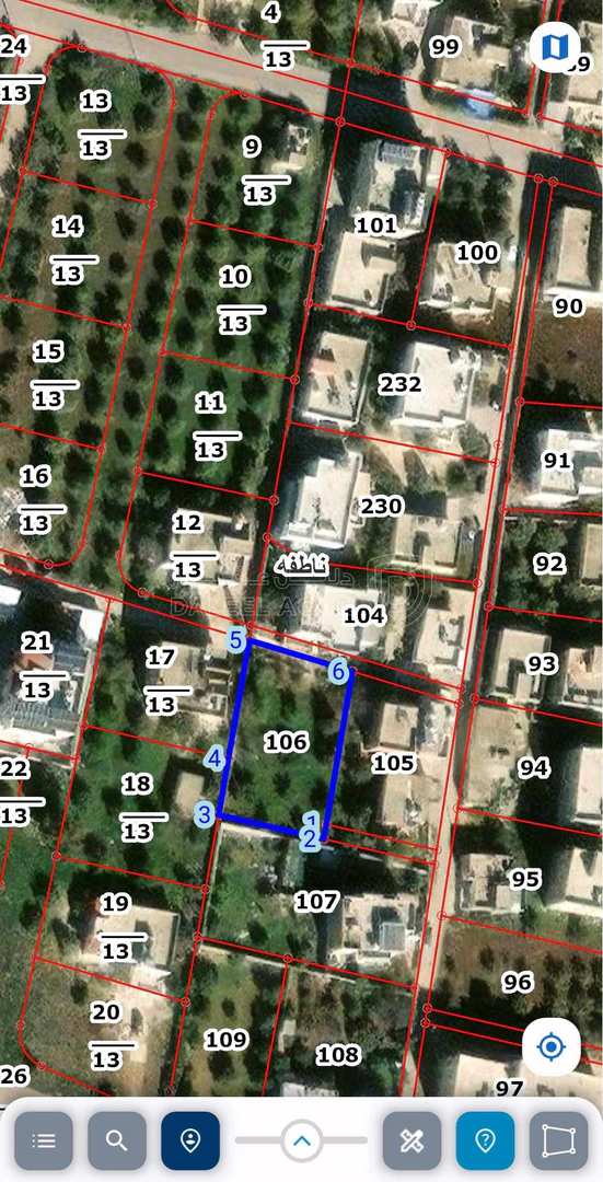 أرض في أرض سكنية مساحة القطعة 774 متر مربع - 60,000 دأ - صورة 1