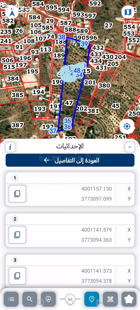 أرض في زرقاء رجم الشوك  - 45,000 دأ - صورة 1