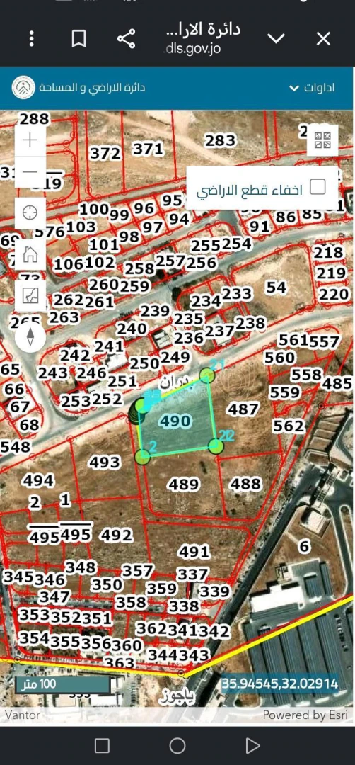 أرض في شفا بدران حوض المكيمين رقمها ٤٩٠ - 761,600 دأ - صورة 1
