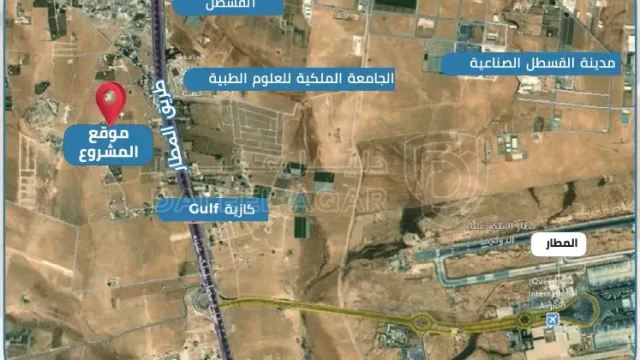 أرض في قبل جسر المطار ب 2 كم - 53,000 دأ - صورة 1