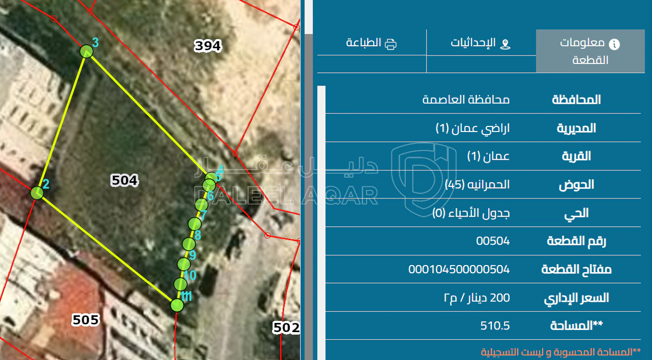 أرض في شارع الاذاعه و التلفزيون - 145,000 دأ - صورة 1