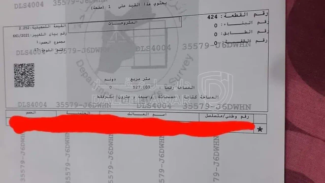 أرض في اخر حي المغيرات عطل الرصيفه جنب ملعب البيضاء - 30,000 دأ - صورة 1