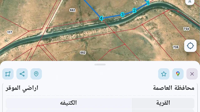 أرض في للبيع ارض 10 دونم الكتيفه شارع 30 م المطار _عمره - 80,000 دأ - صورة NaN