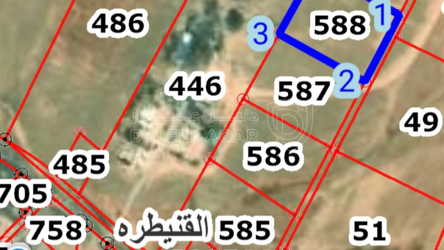 أرض - 4 قطع للبيع  القنيطره - 75000 دأ