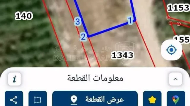 أرض في المشارع عرب الحسن - 13,400 دأ - صورة 1