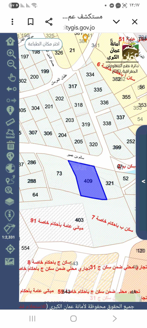 أرض في عمان _ميسلون - 415,000 دأ - صورة 1