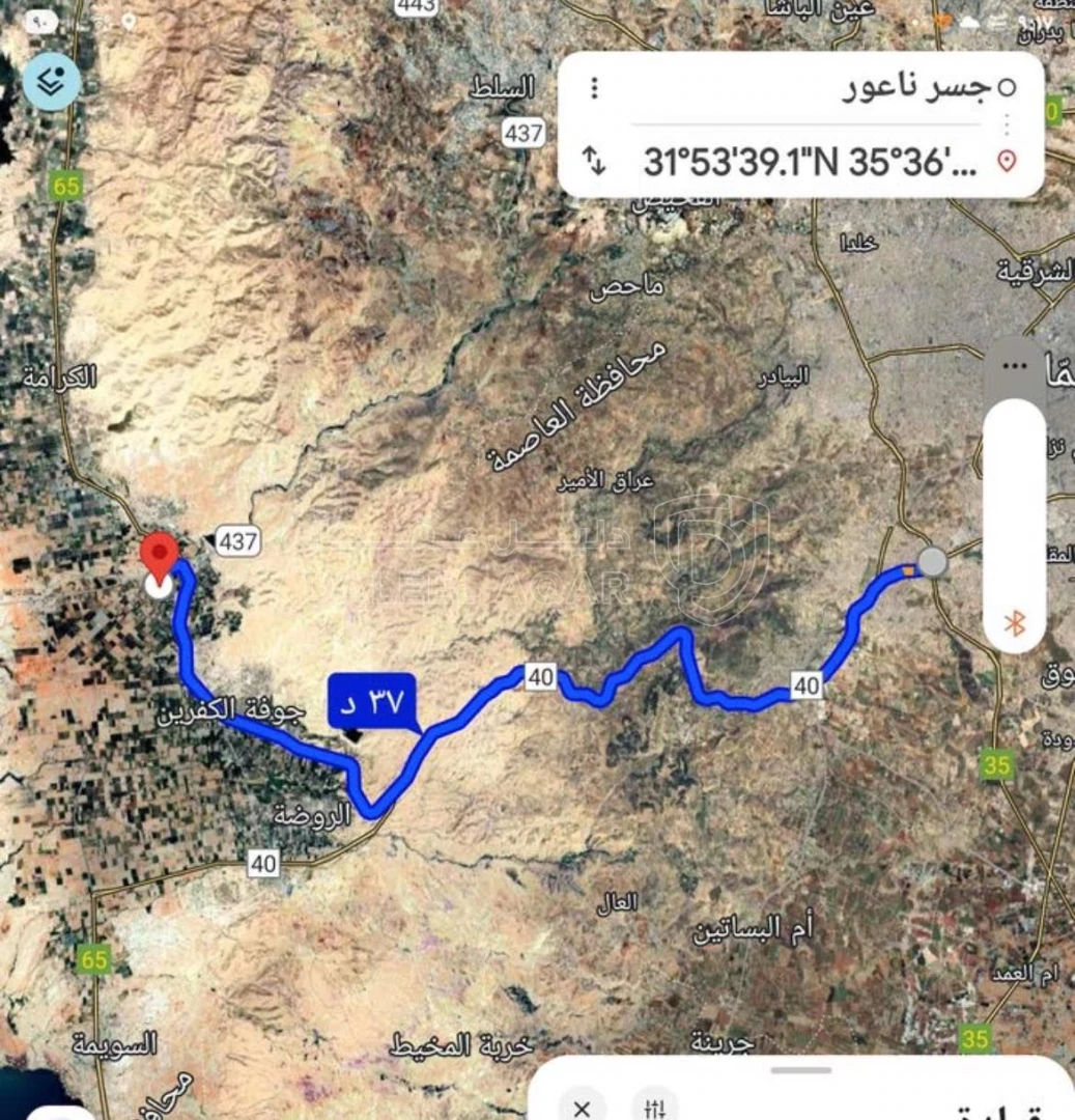 أرض في ارض الشونه الشمال منطقة شاليهات ٣ شوارع - 85,000 دأ - صورة 1