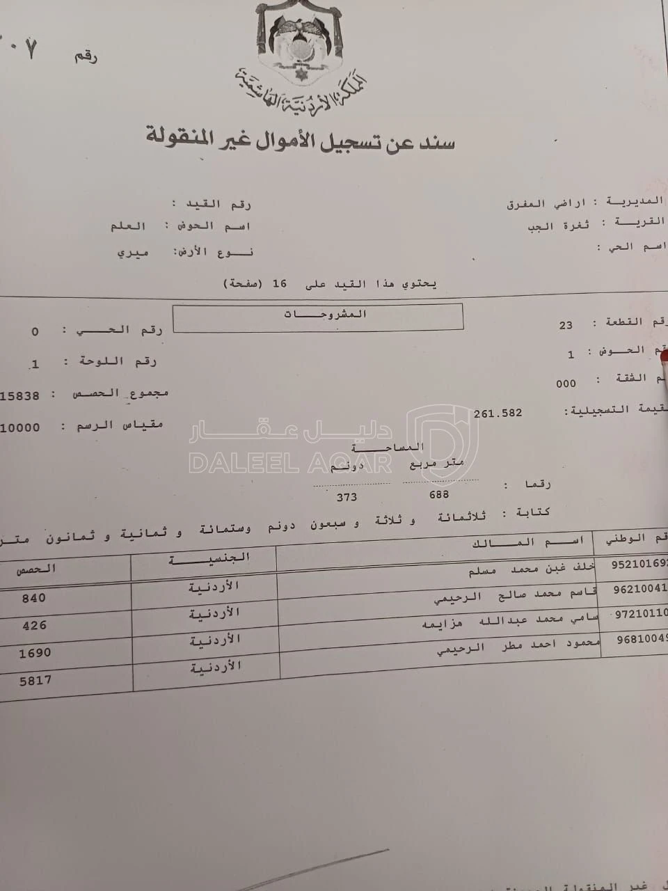 أرض في المفرق  الضاحية - 40,000 دأ - صورة 1